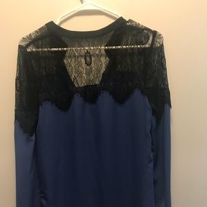 Blue & Black Shear Lauren Conrad Top